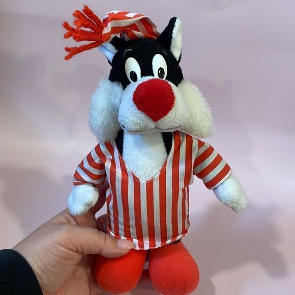 VINTAGE 1992 WARNER BROTHERS LOONEY TUNES 10 INCH SYLVESTER PLUSH Good Used Con… - Picture 7 of 8